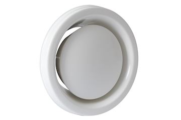 Kunststof afvoer/toevoer ventiel DAV 150mm vzv klemveren