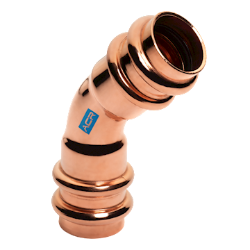 ACR Copper Press Bend 45° F/F 3/8 - (pr/5 stuks)