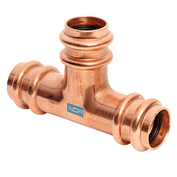 ACR Copper Press Tee 7/8 - (pr/2 stuks)