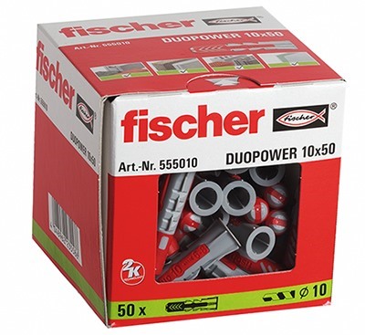 Foto FISCHER DUOPOWER nylon plug 10X50 doos 50 stuks pr/vpe