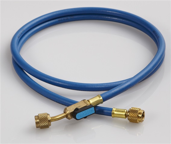 Afbeelding CPS - Vulslang 1/4" 90 cm met kogelkraan (Blauw)