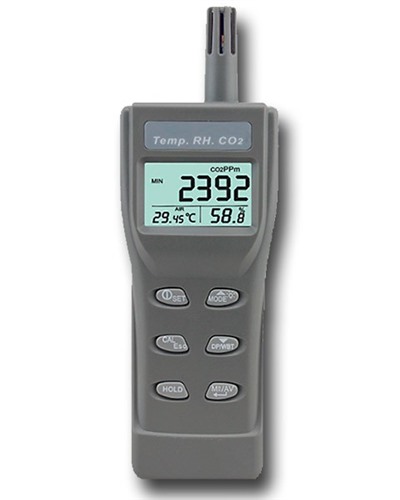 Foto Portable Binnenklimaat meter (Temp. / RV / CO2)
