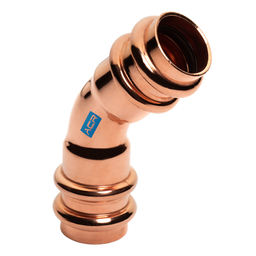 Foto ACR Copper Press Bend 45° F/F 3/8 pr/st VPE 5