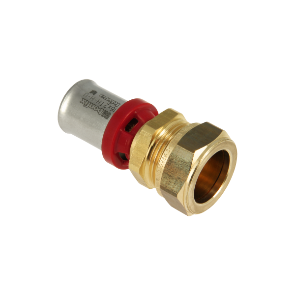 Afbeelding Alu-pers 2004105 Rechte koppeling 16 mm x 12 mm knel pr/st