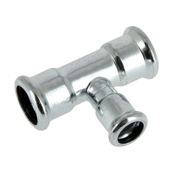 Afbeelding Press Staalverzinkt T-stuk 76,1 x 54 x 76,1 pr/st VPE 1