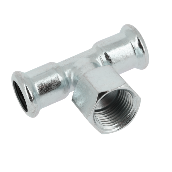 Afbeelding Press Staalverzinkt T-stuk 54 x 3/4 binnendr x 54 mm pr/st