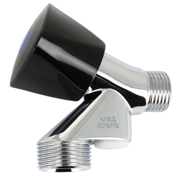 Afbeelding 70407 Beluchterkraan met zwarte knop pr/st VPE 1