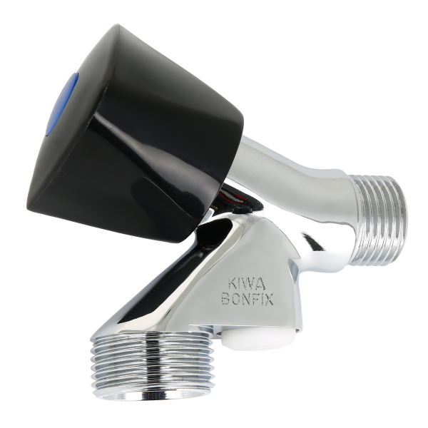 Afbeelding 70487 Beluchterkraan met keerklep en zwarte knop pr/st VPE 1