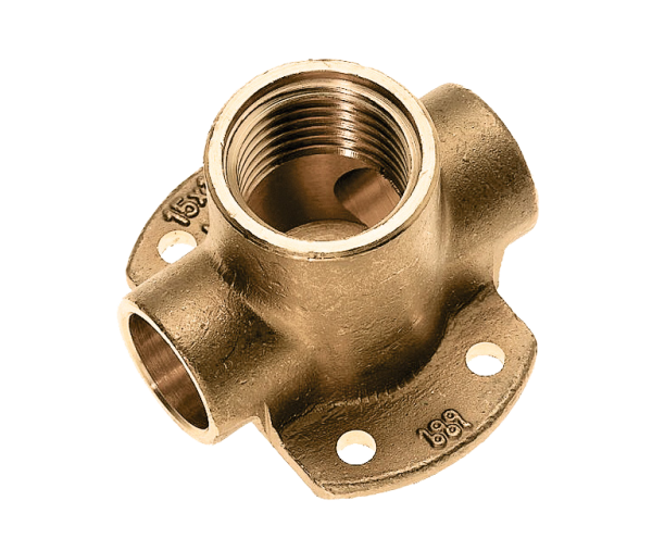 Afbeelding 90650 Muurplaat laag 15 x 1/2" x 15 mm. pr/st VPE 5