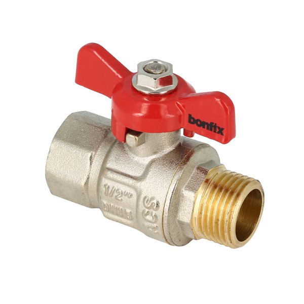 Afbeelding Kogelkraan 1/4" binnen x 1/4" buiten +vlindergreep pr/st