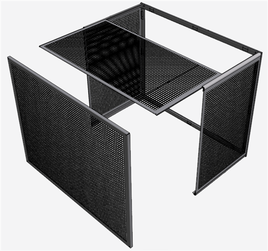 Afbeelding Beschermkooi Large Black - 1450x1150x650mm