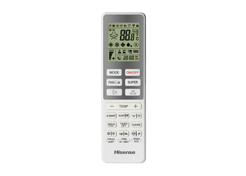 QH-35XV3AG_Hisense_Energy Pro X white remote control_front view