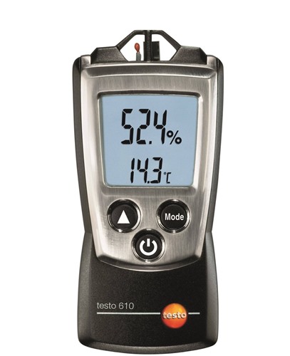 Foto Testo 610 Vochtigheidsmeter meet temp en luchtvochtigheid