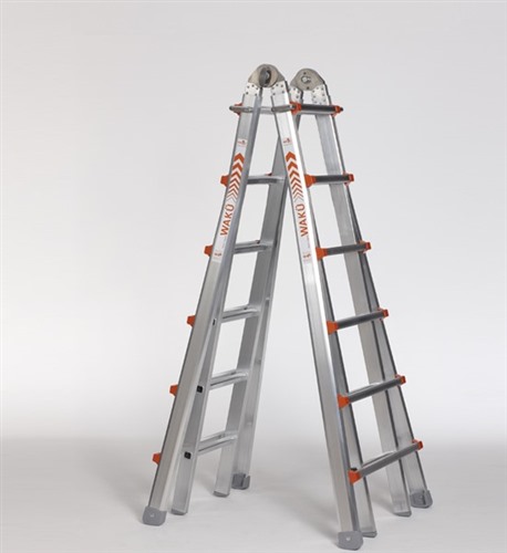 Foto WAKU telescoopladder model III - 4x6 sporten