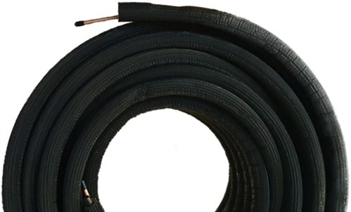 Foto 1/4-3/8 CLIMACOPPER.COM - Insul. copper tube- (30m) BLACK